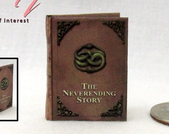 The NEVERENDING STORY 1:12 Scale Miniature Dollhouse Readable Illustrated Hard Cover Book Movie