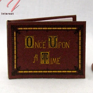 ONCE UPON A Time Book Of Fairy Tales 1:12 Scale Miniature Dollhouse Book Childrens Book