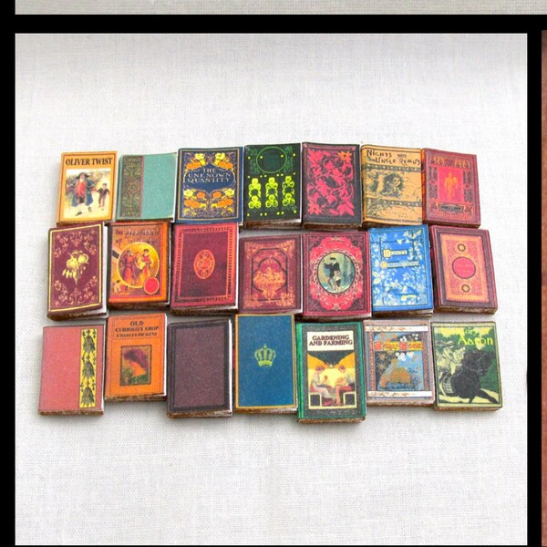 Miniature Library - Etsy