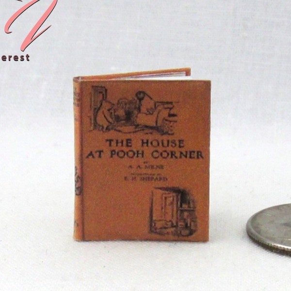 The HOUSE At POOH CORNER 1:12 Scale Miniature Dollhouse Readable Illustrated Hard Cover Book Childrens Book A. A. Milne