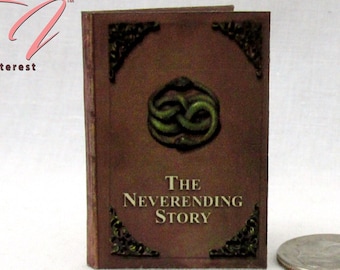 1:6 Scale THE NEVERENDING STORY Readable Illustrated Miniature Playscale Hard Cover Book Barbie Monster High Fashion Dolls