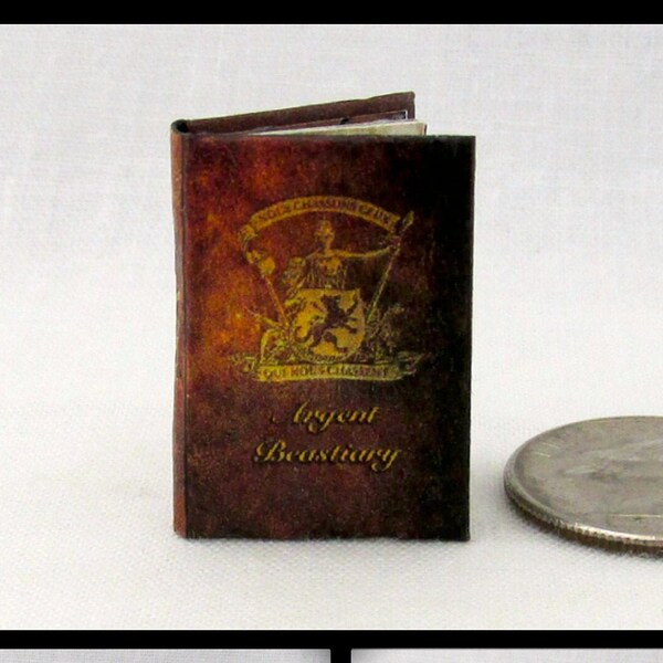 ARGENT BESTIARY 1:12 Scale Miniature Dollhouse Illustrated Hard Cover Book Supernatural