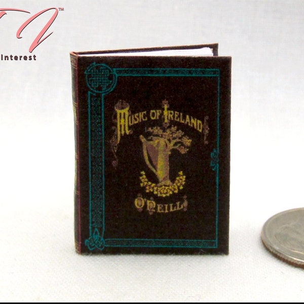MUSIC OF IRELAND 1:12 Scale Miniature Dollhouse Hard Cover Book Irish Traditional Music