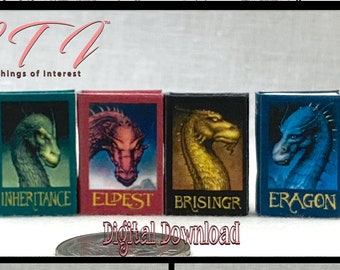 Digital Download ERAGON The INHERITANCE CYCLE Set 4 Books Download Pdf and Construction Tutorial for Miniature Printable 1:12 Scale Books