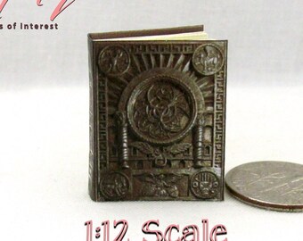 OCCIDO LUMEN 1:12 Scale Miniature Dollhouse Illustrated Hard Cover Book Medieval Manuscript Latin