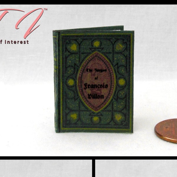 1:6 Scale FRENCH POETRY Poems of Francois Villon Miniature Playscale Book Barbie Monster High Fashion Dolls