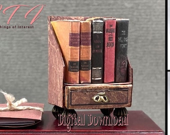 Digital Download BOOK STAND Download Miniature Printable PDF Miniature in 1:12 Scale