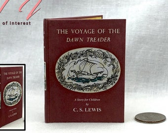 1:4 Scale The VOYAGE Of The DAWN TRADER Illustrated Readable Miniature Scale Hard Cover Book Chronicles of Narnia American Girl Scale