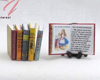 1:12 SCALE MINIATURE BOOK SONGS FROM ALICE IN WONDERLAND AND THROUGH THE LOOKING