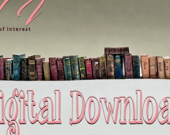 Digital Download QUARTER SCALE BOOKS Download Prop Books and Construction Tutorial for Miniature 1:48 Scale Books