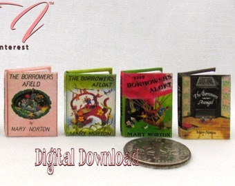 Digital Download THE BORROWERS SERIES Books Set of 5 Books Download Pdf Book and Construction Tutorial for Miniature 1:12 Scale Books