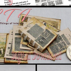 Digital Download OLD BIBLE MANUSCRIPT Download Miniature Scale Pdf And Tutorial Download Miniature Printable Dollhouse 1:12 Scale