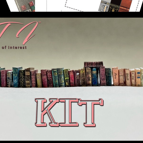 Kit QUARTER SCALE Books Kit Printed Pdf Instruction Tutorial 1:48 Scale Books Kit