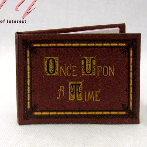 ONCE UPON A Time Book Of Fairy Tales 1:12 Scale Miniature Dollhouse Book Childrens Book