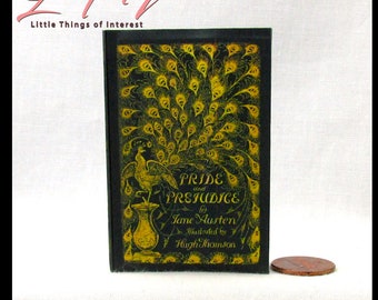 1:4 Scale PRIDE AND PREJUDICE Readable Illustrated Miniature Hard Cover Book Dollfie American Girl Scale