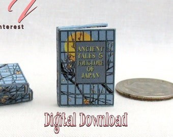 Digital Download ANCIENT Tales And Folklore Of Japan Book Download PDF and Tutorial Printable 1:12 Miniature Readable Illustrated Book