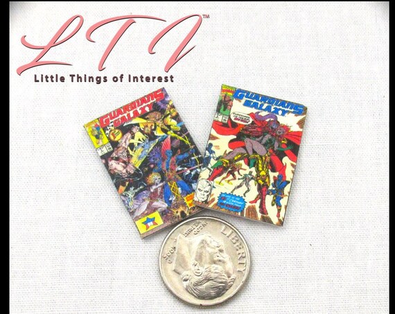 2 Miniature CAPTAIN AMERICA COMIC BOOKS Dollhouse Readable 1:12 Scale *2 FOR 1*