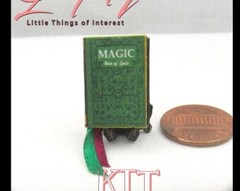 Kit MAGIC BOOK Of SPELLS Book Kit Printed Pdf Instruction Tutorial in Miniature 1:12 Scale Book Kit