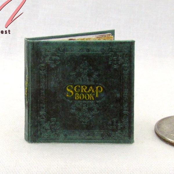 SCRAP BOOK 1:12 Scale Miniature Dollhouse Hard Cover Book Photo Album