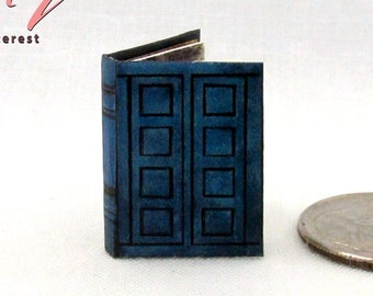 TARDIS JOURNAL RIVERSONGS Book 1:12 Scale Miniature Dollhouse Illustrated Hard Cover Book British Weeping Angel Whovian Time Traveling