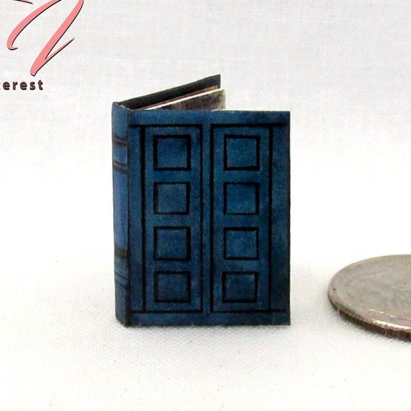 TARDIS JOURNAL RIVERSONGS Book 1:12 Scale Miniature Dollhouse Illustrated Hard Cover Book British Weeping Angel Whovian Time Traveling