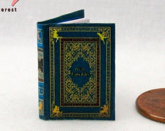 IRISH FAIRY TALES 1:12 Scale Miniature Dollhouse Readable Illustrated Hard Cover Book