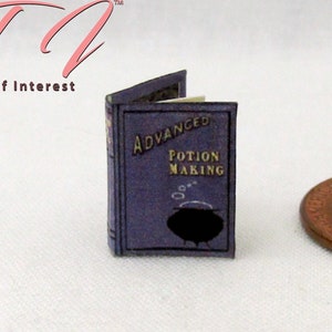 1:24 Scale ADVANCED POTION MAKING Magical Textbook Miniature Illustrated Readable Hard Cover Book Magic Popular Boy Wizard Potter Witch