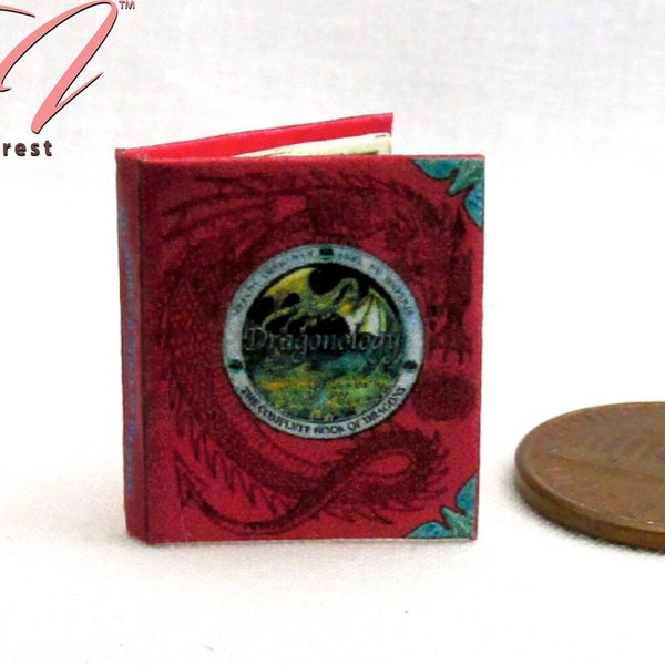 The COMPLETE Book of DRAGONS 1:12 Scale Miniature Dollhouse Readable Illustrated Hard Cover Book