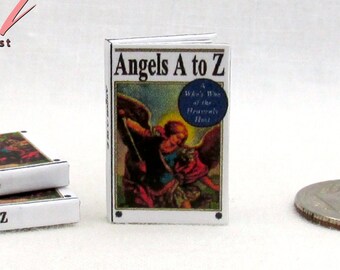 ANGELS A TO Z 1:12 Scale Miniature Dollhouse Readable Illustrated Hard Cover Book Religion