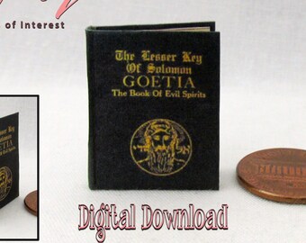 Digital Download The LESSER KEY Of SOLOMON Book Pdf and Construction Tutorial 1:12 Scale Miniature Readable Illustrated Book