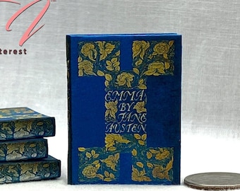 Scala 1:6 EMMA di Jane Austen Leggibile illustrato in miniatura Playscale Libro con copertina rigida Blythe Pullip Barbie Libro in scala
