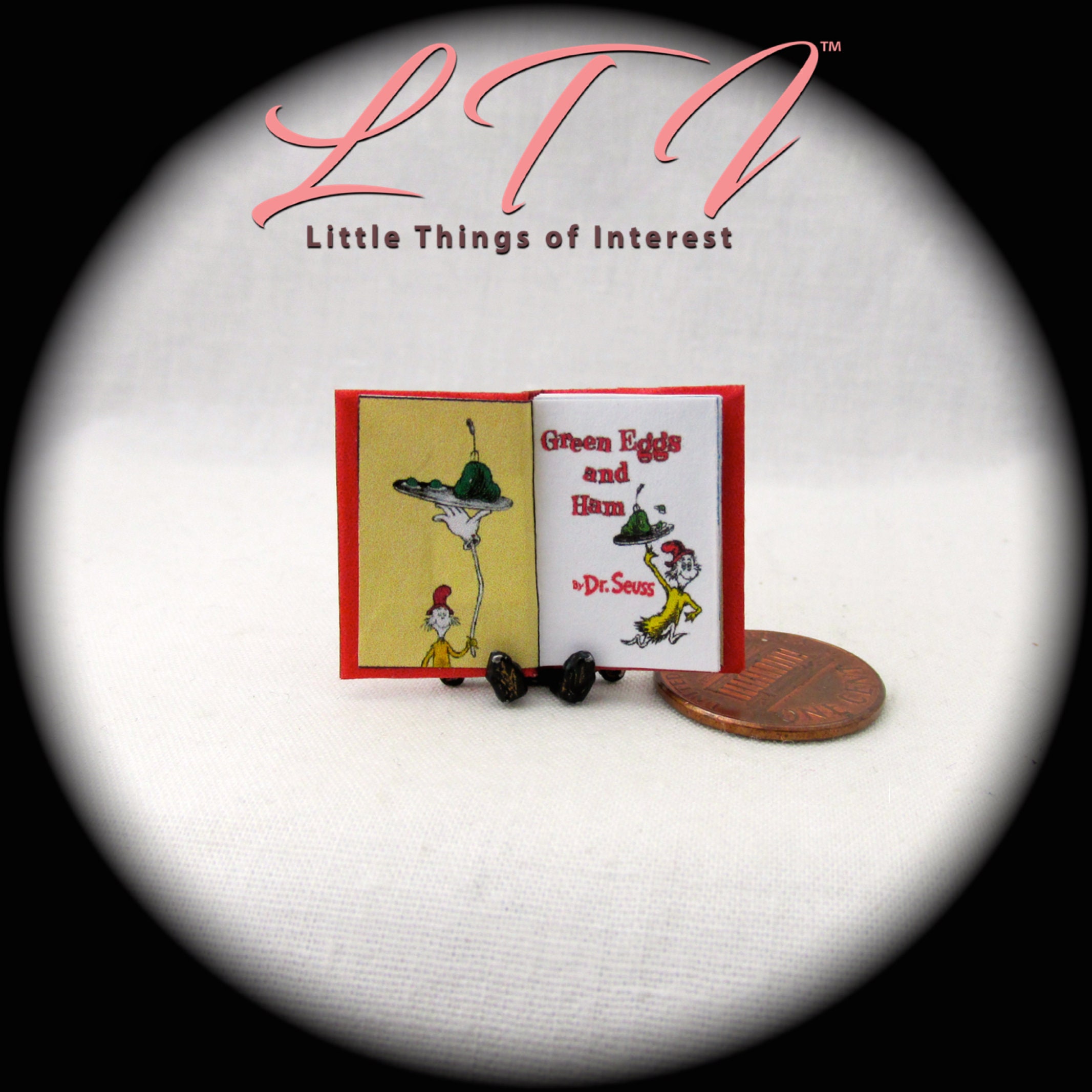 SEUSS DOLLHOUSE SCALE 1:12 SCALE MINIATURE BOOK GREEN EGGS AND HAM DR