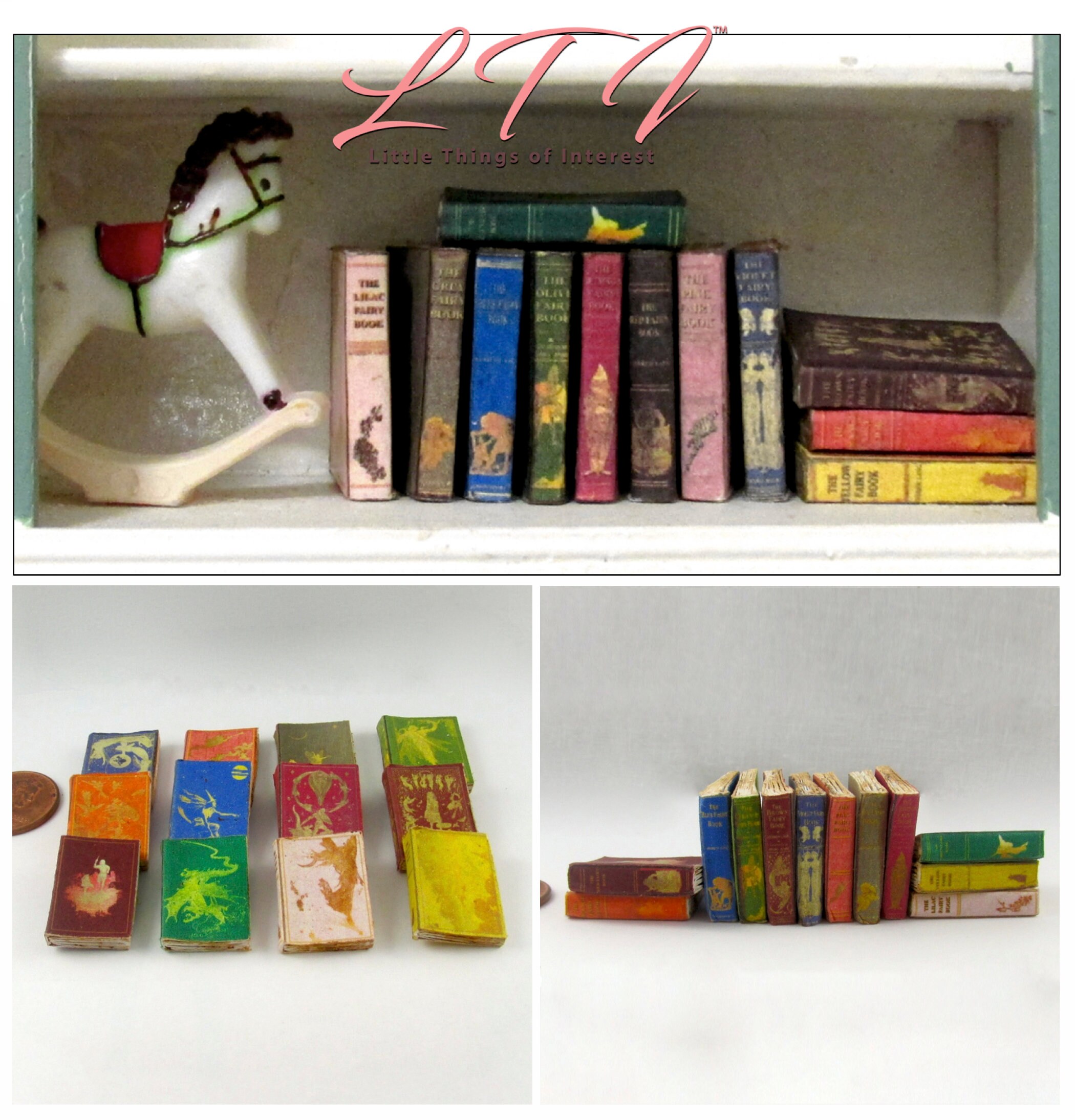 Puppenhaus Miniatur Sammlung Von Kinder Bücher 