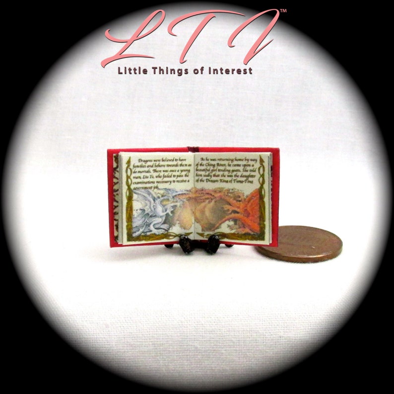 The COMPLETE Book of DRAGONS 1:12 Scale Miniature Dollhouse Readable Illustrated Hard Cover Book image 6