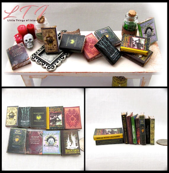1:6 Scale VINTAGE STYLE BOOKS Set of 10 Prop Books Miniature Play Scale Barbie