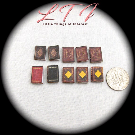 10 ART HISTORY Miniature Books Set 1:12 Scale Dollhouse Prop Faux Books