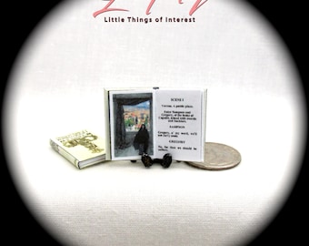 ROMEO AND JULIET A Tragedy By Shakespeare Dollhouse Miniatures 1:12 Scale Book 