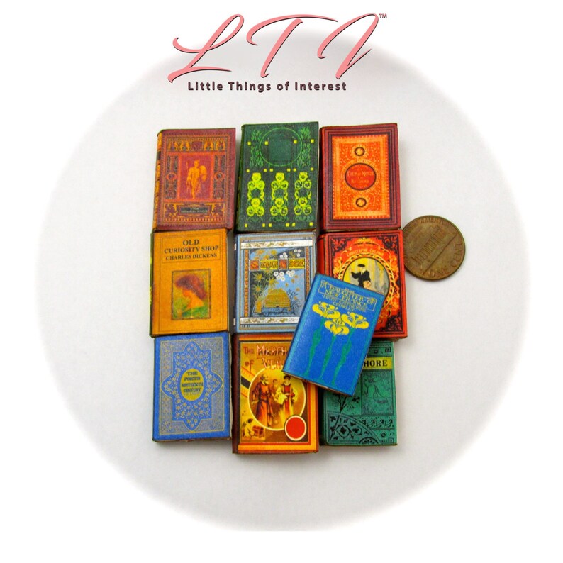1:6 Scale VINTAGE STYLE BOOKS Set of 10 Prop Books Miniature - Etsy