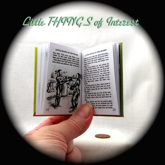 1:24 SCALE MINIATURE BOOK LITTLE HOUSE ON THE PRAIRIE LAURA INGALLS WILDER
