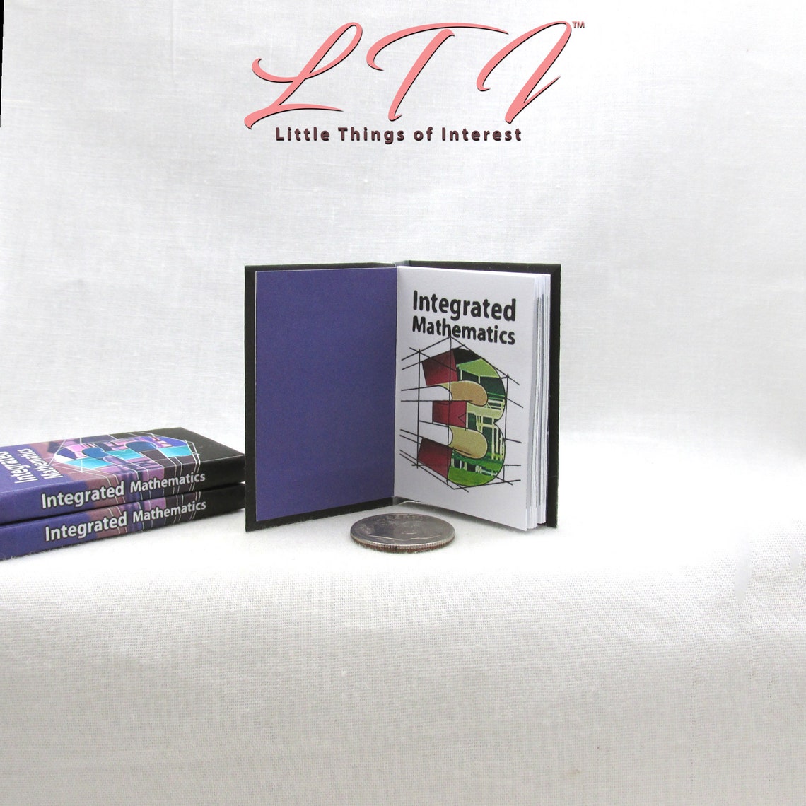1 6 scale integrated mathematics textbook miniature playscale etsy