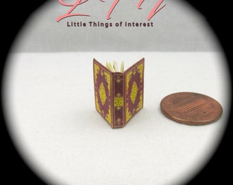 BOOK OF HOURS The Hours of Jeanne D'Evreux Miniature Book Dollhouse 1:12 Scale 