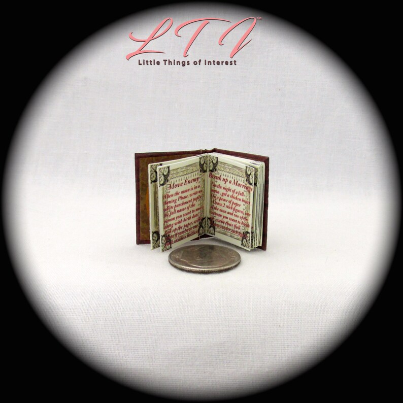 HOCUS POCUS Book of Spells Miniature Dollhouse 1:12 Scale | Etsy
