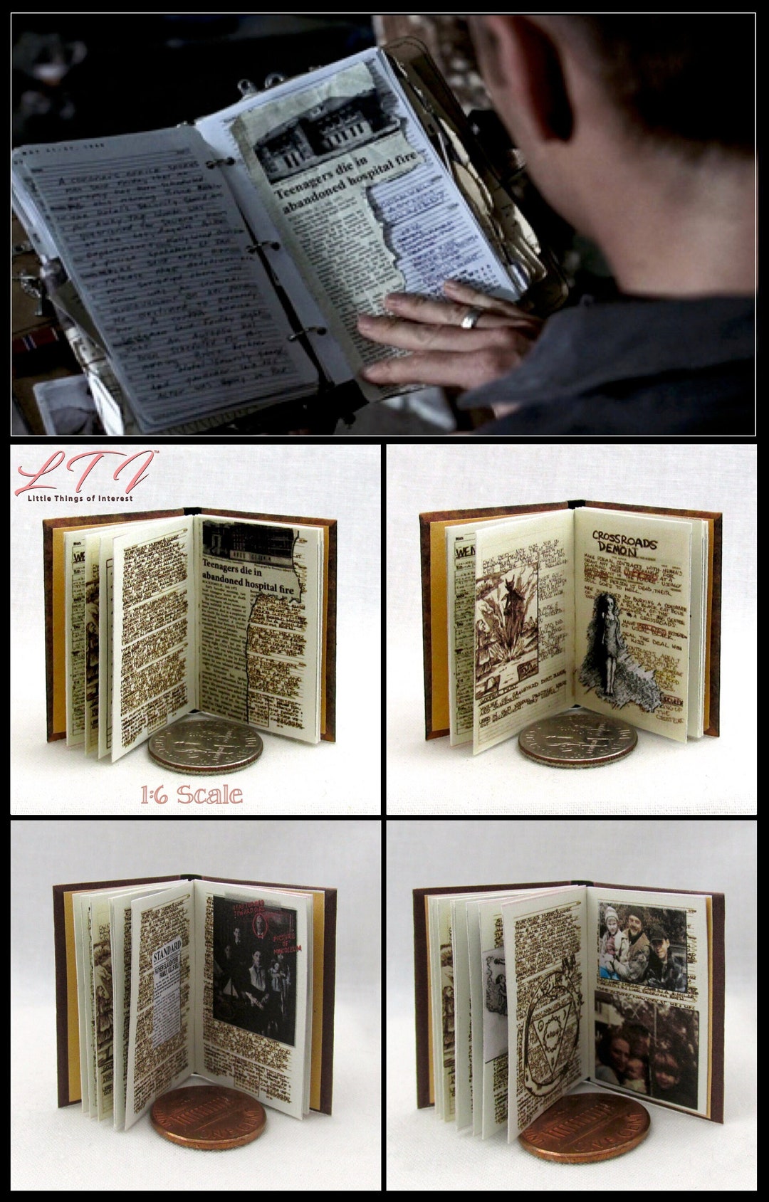 16 Scale JOHN WINCHESTERS JOURNAL Miniature Book Readable Illustrated