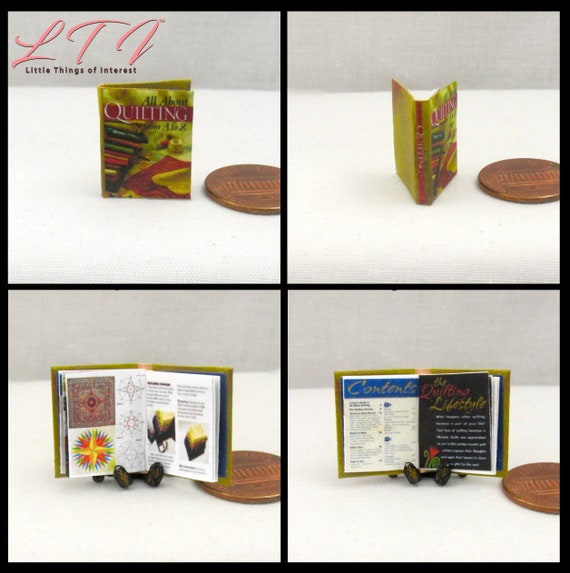 EASY SEWING Readable Miniature Book Dollhouse Book 1:12 Scale 1/" Scale Book