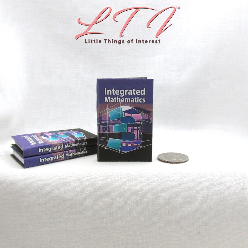 1 6 scale integrated mathematics textbook miniature playscale etsy