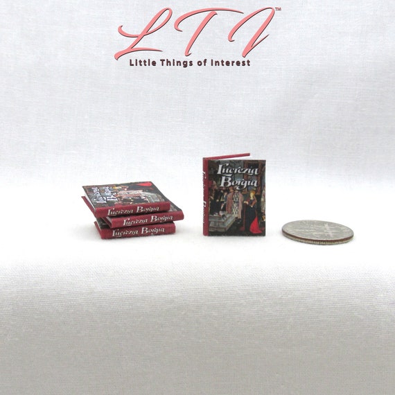 LUCREZIA BORGIA A Biography 1:12 Scale Miniature Dollhouse Readable  Illustrated Book -  Hong Kong