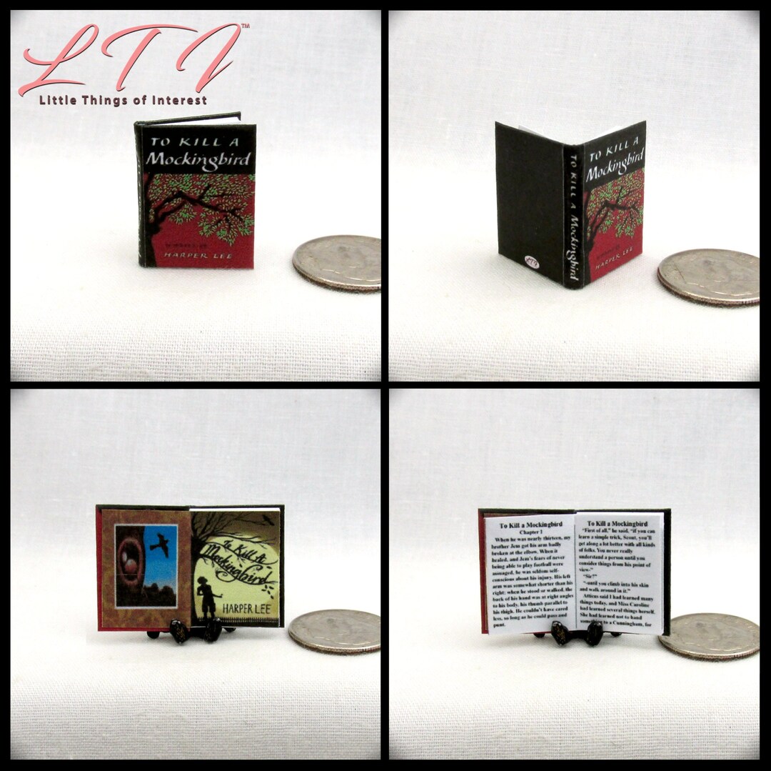 To KILL A MOCKINGBIRD 112 Scale Miniature Dollhouse Readable Book