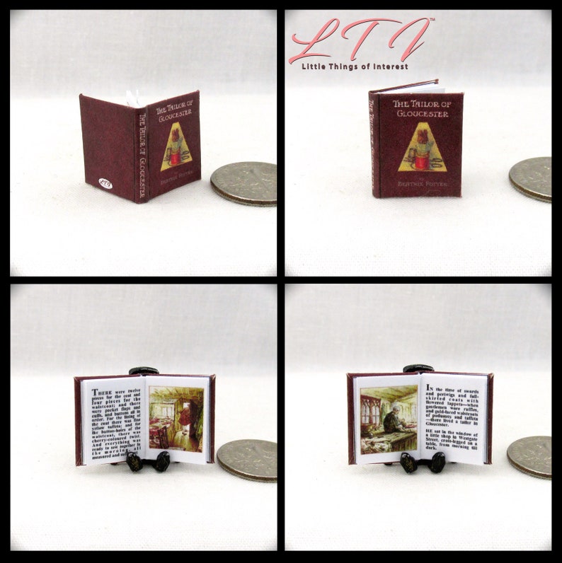 Digital Download BEATRIX POTTER Books Set of 14 Books Pdf and Construction Tutorial for Miniature 1:12 Scale Illustrated Readable Books image 5