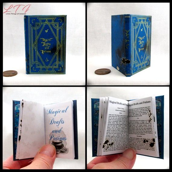 MAGICAL DRAFTS AND POTIONS Textbook in 1:6 Scale Illustrated Readable Spell Book