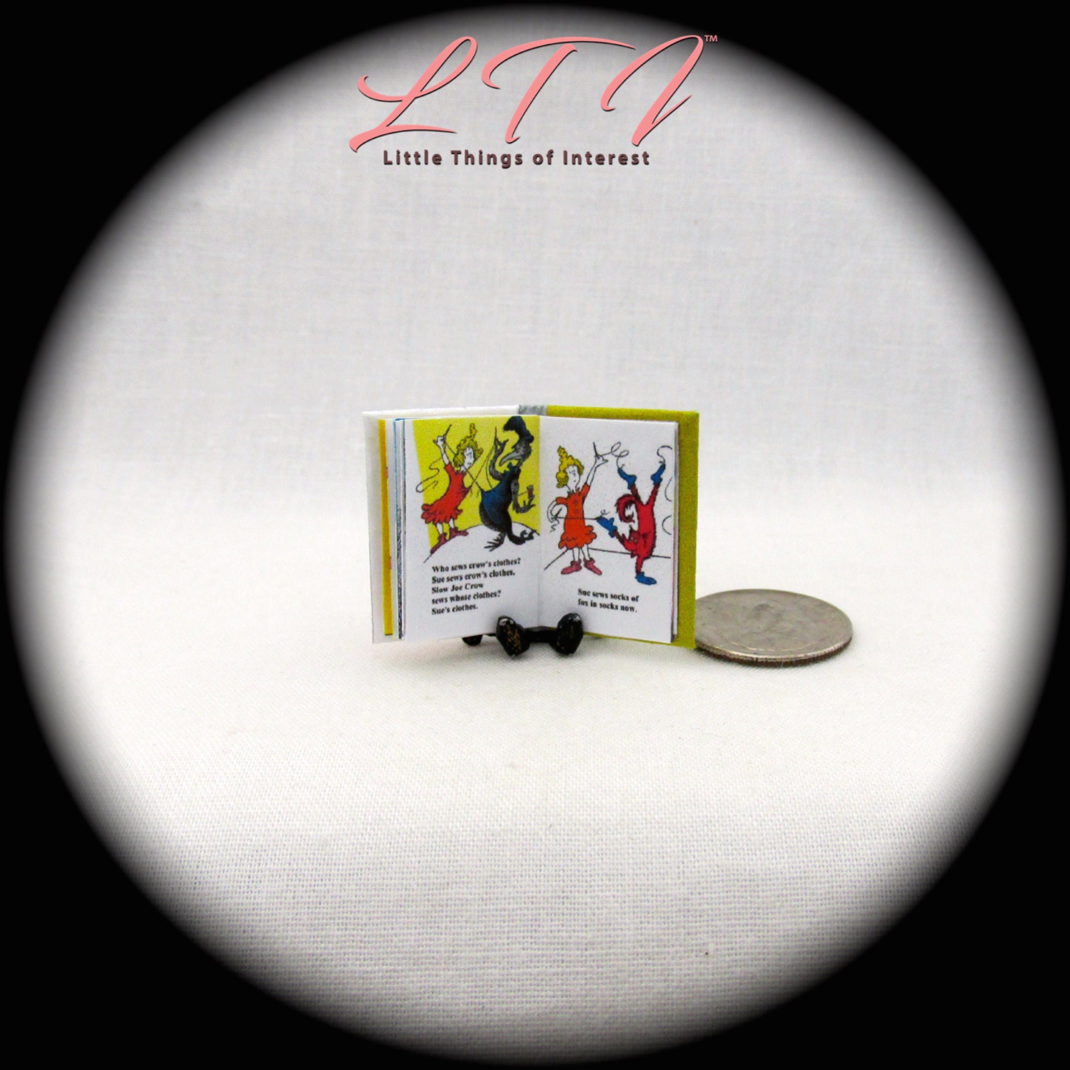 Dollhouse Miniature Replica of Book Dr Seuss Fox in Socks ~ B075 